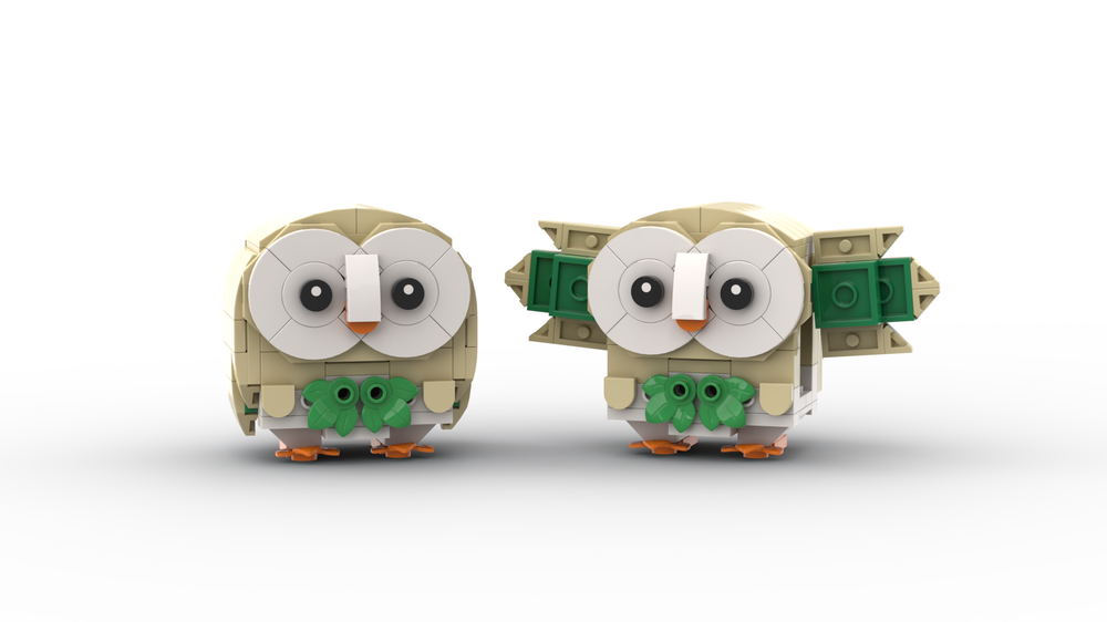 Lego Moc Rowlet By Ayayop Rebrickable Build With Lego