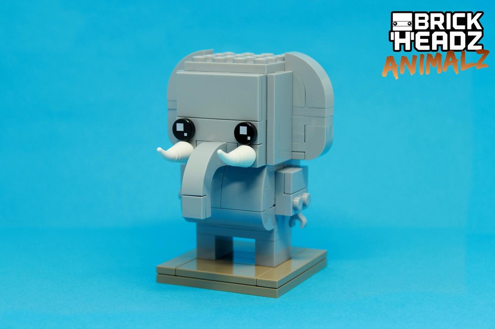 Lego Moc Brickheadz Elephant By Leewan Rebrickable Build With Lego