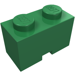 Lego Part Brick Special X With Cable Holding Cutout