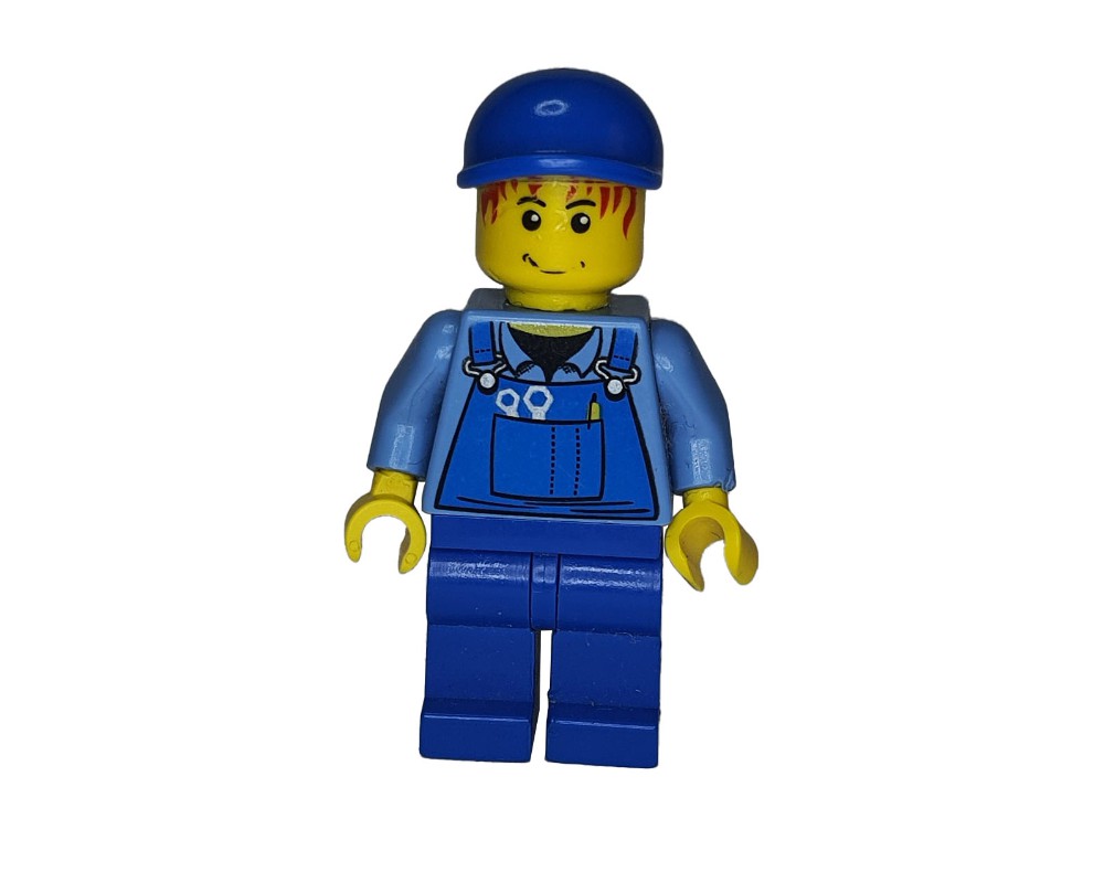 LEGO Set Fig 012886 Medium Blue Torso Blue Overall Blue Cap 86035