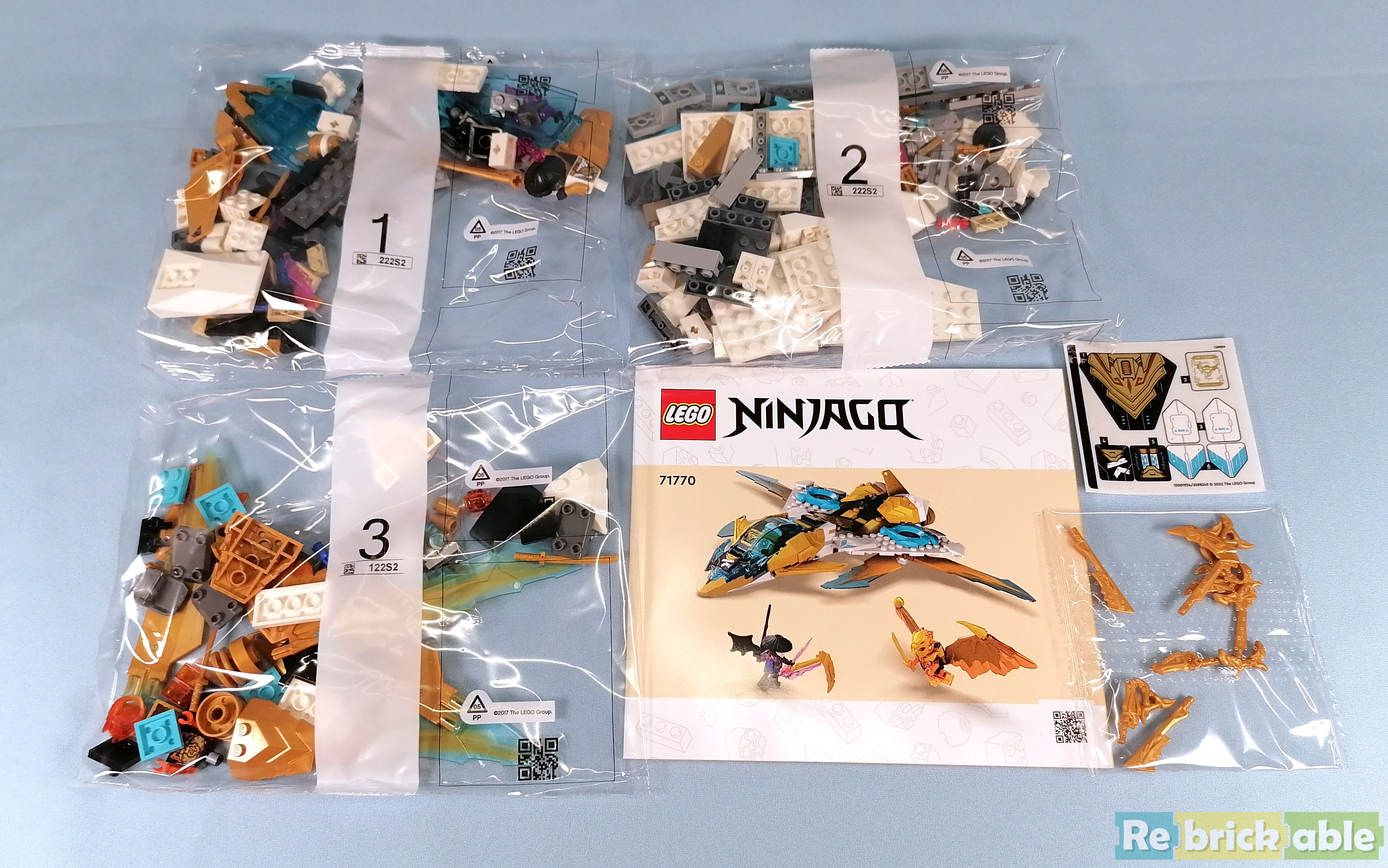 Review: 71770-1 - Zane's Gold Dragon Jet | Rebrickable - Build