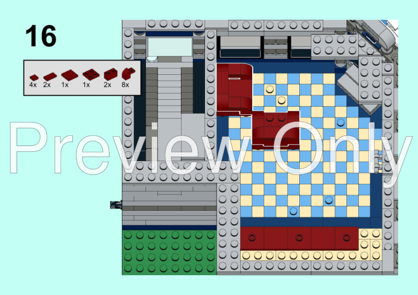 LEGO MOC Interior Hotel MOC for set #10182 