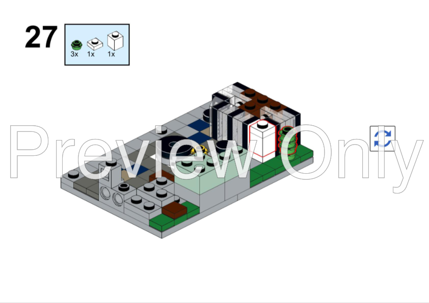 LEGO MOC Mini Modular 10255 Assembly Square by christromans