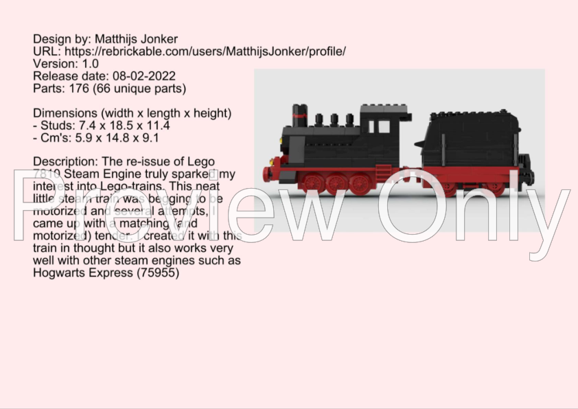 LEGO MOC HP - Motorized Hogwarts Express (75955) by moonmanbricks