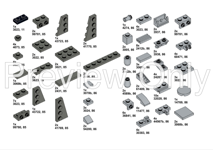 LEGO MOC Micro Scale Spaceships Pack 5in1 by obiwanklemmobi