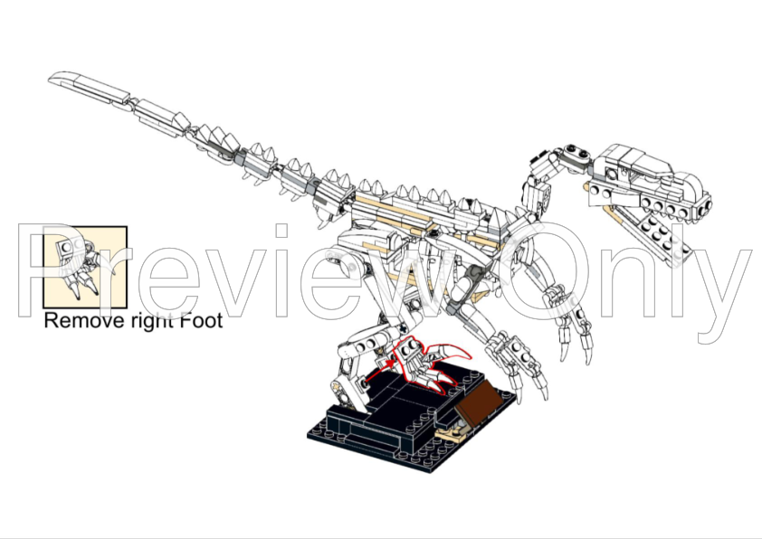 LEGO MOC Velociraptor VS Protoceratops Fossil MOC (Separated Models ...