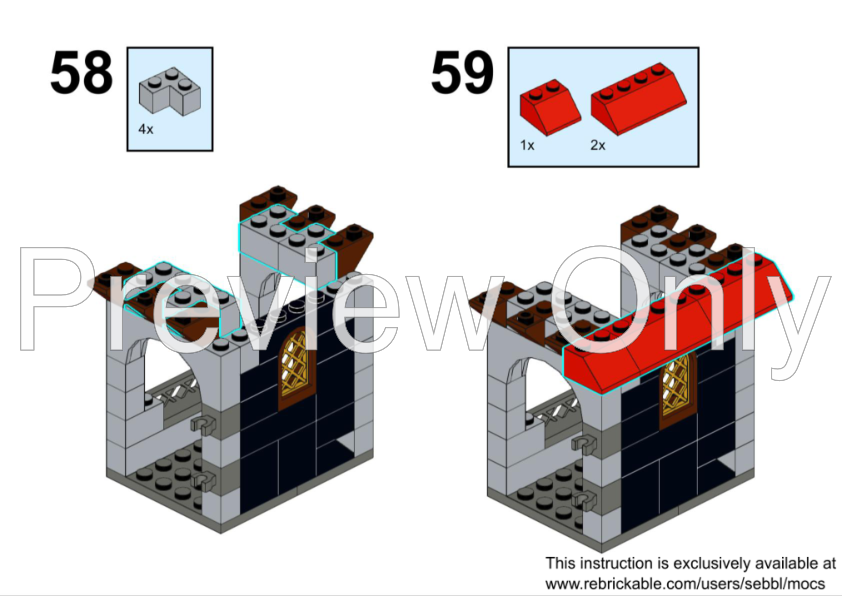 ZITIANYOUBUILD Black Castle 3284 pièces Medieval Castle