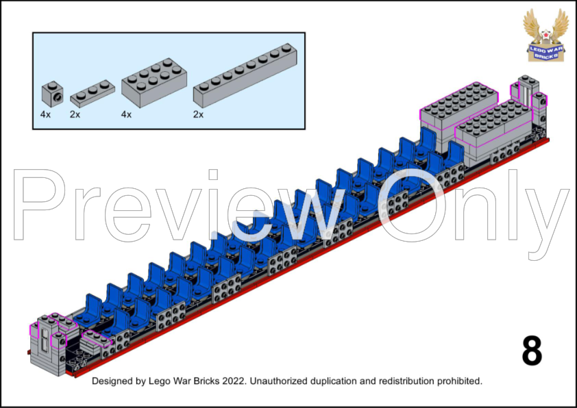 Lego Moc Amtrak Acela Business Class Coach By Legowarbricks