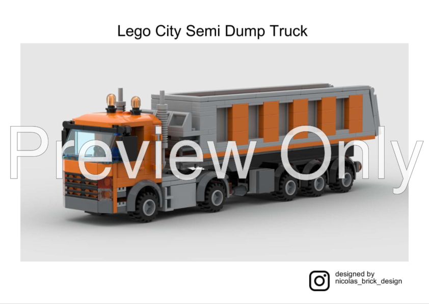 Lego orange 2024 dump truck