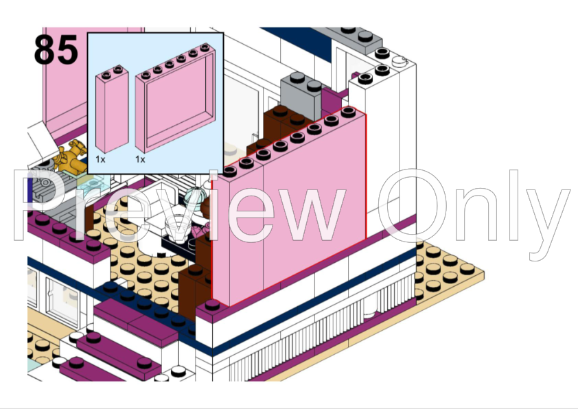 Lego Rebrickable. This set has three sections to build which are intended  to be build by three (or more) people, where everybody has a own separator.