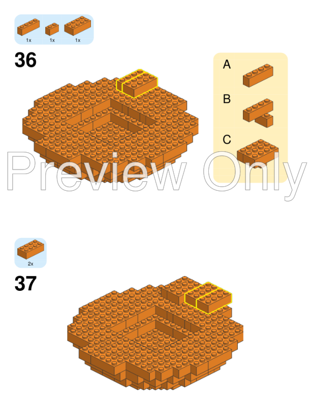 LEGO MOC Jack O'Lantern (Small) by Ben_Stephenson Rebrickable Build