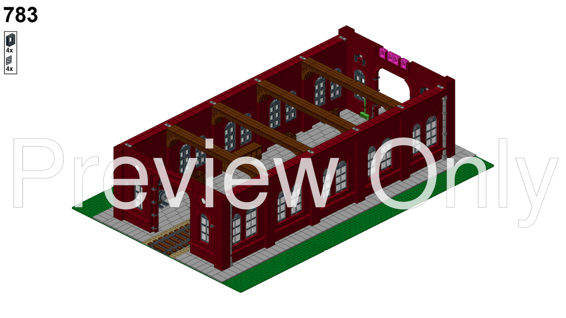 LEGO MOC Entrepôt pour Engine House Maschinenhaus MOC by Mimi68 Rebrickable