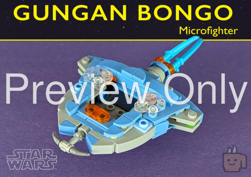 LEGO MOC Gungan Bongo Microfighter by lego_coffee Rebrickable Build