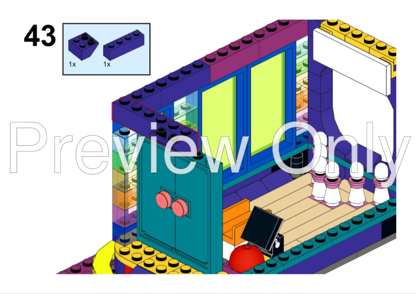 Alternate Disco LEGO Roller Modular Build of Arcade Rebrickable - LEGO build with 41708 by MOC | re-bricked