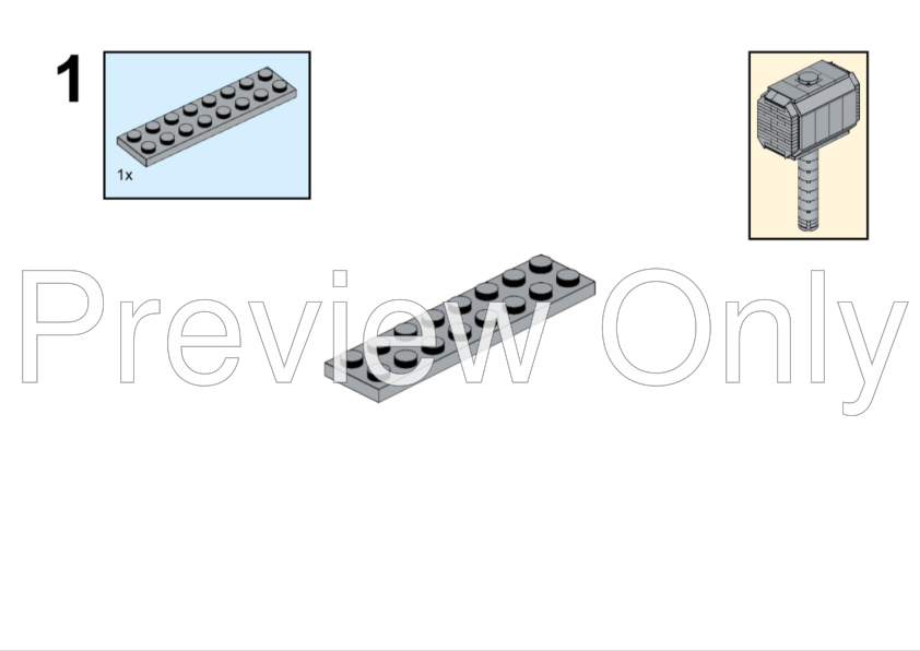 LEGO MOC LEGO Hammer Upscaled (Thor's Hammer) by ChungPo_Cheng