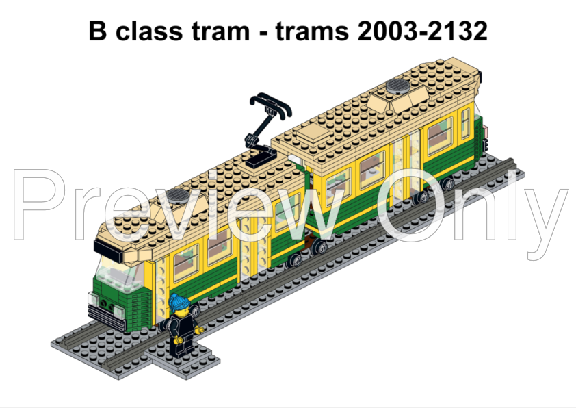 LEGO MOC B Class Tram (Melbourne) By KayleeAmelia | Rebrickable - Build ...