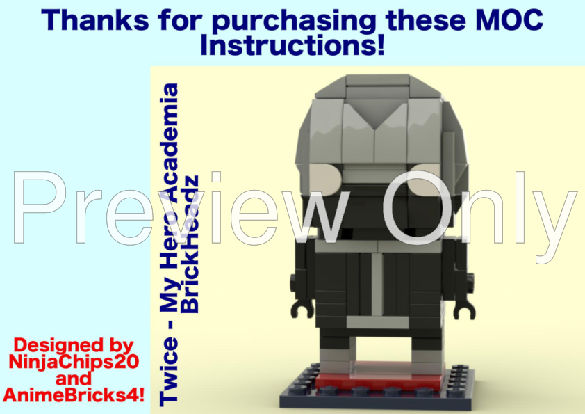LEGO MOC-129084 Twice - My Hero Academia BrickHeadz by