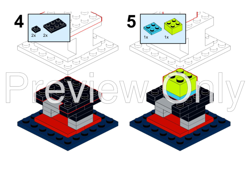 LEGO MOC-129084 Twice - My Hero Academia BrickHeadz by