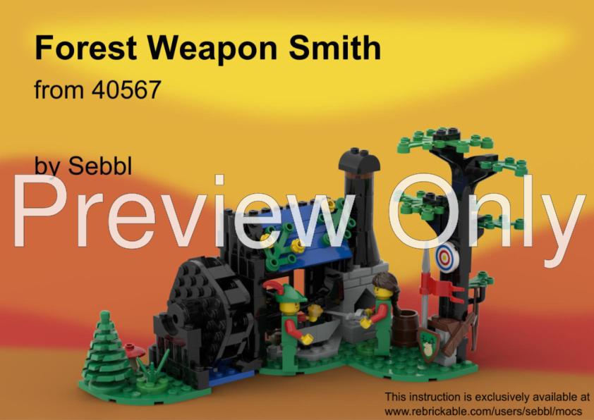 LEGO MOC Forestmen Blacksmith from 40567 by sebbl | Rebrickable