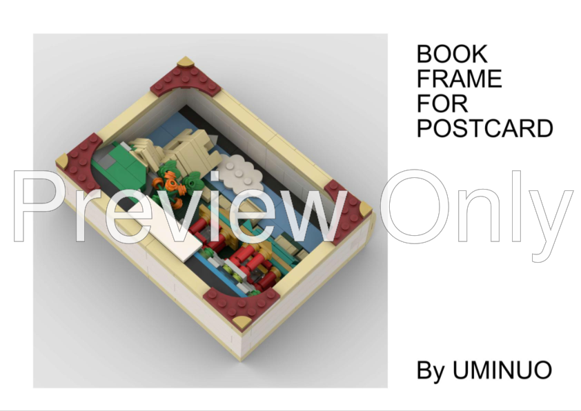 LEGO MOC Book Frame for Postcard by uminuo Rebrickable Build with LEGO