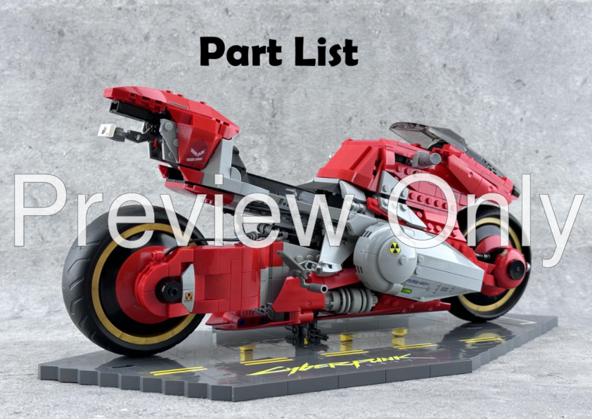 LEGO MOC cyberpunk 2077 bike (ex:ride YAIBA KUSANAGI) by