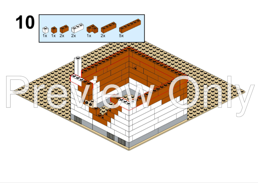 LEGO MOC Washing machine (motorized) from 10264 set (1x) by cypek123