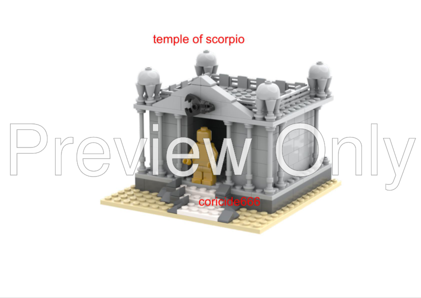 LEGO MOC saint seiya zodiac temple of scorpio by coricide666