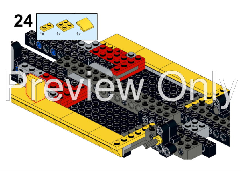 LEGO MOC Bugatti EB110 yellow by Giganbrick Rebrickable Build with LEGO