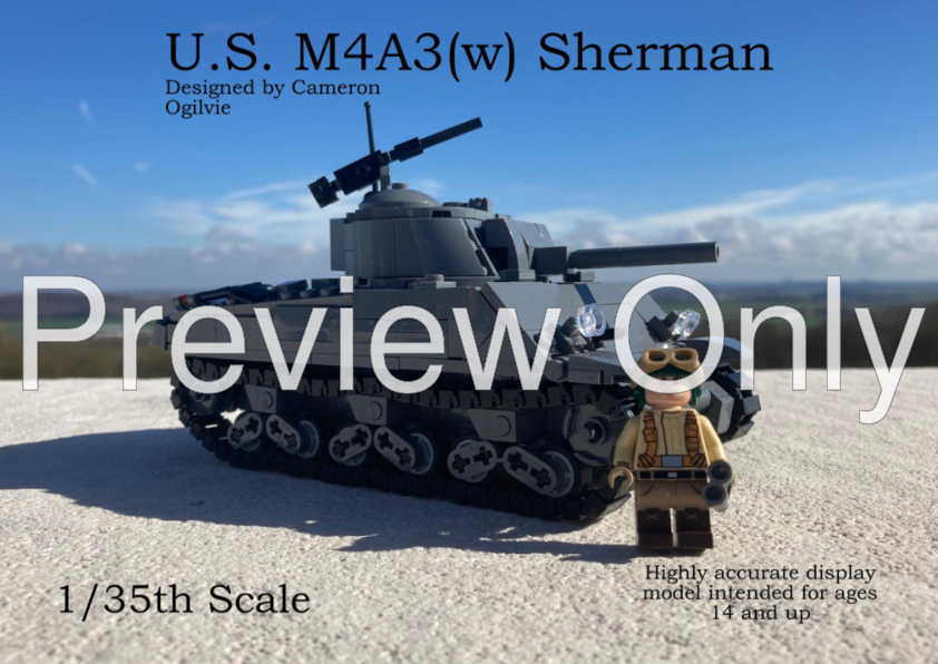 LEGO MOC Lego ww2 militaire Sherman m4a3 easy eight by  Brick_master04_Italia