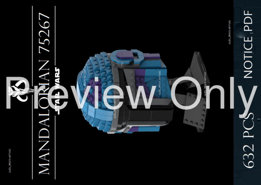 LEGO MOC Pack helmet Mandalorians by Alex_BricKartuss Rebrickable