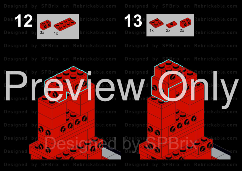 LEGO MOC 70 Pine Street 1:800 Scale (Cities Service Building