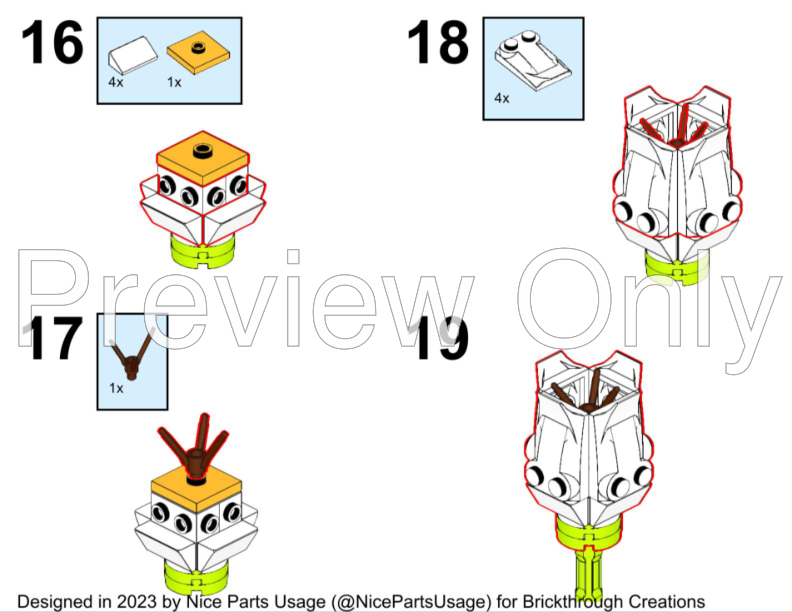 LEGO MOC Brickebana Tulips, Roses and Chrysanthemum by NicePartsUsage Rebrickable Build