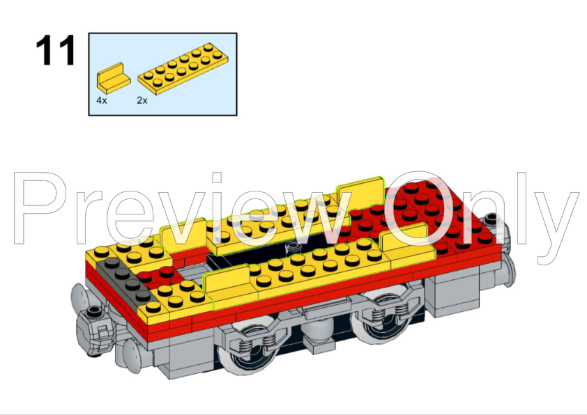 LEGO MOC Mini Santa Fe Super Chief B-Unit Locomotive by Basti2