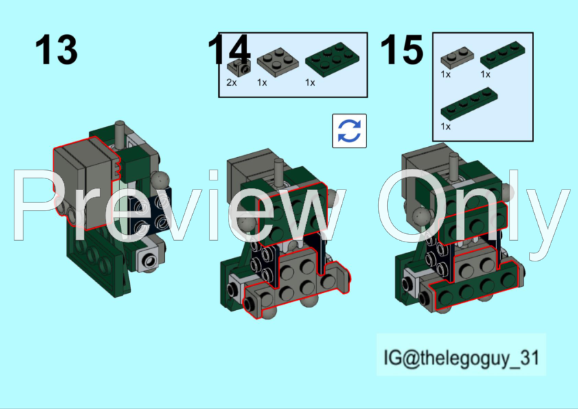 LEGO MOC SF-010 Zaku II (Green) by TheLegoGuy31 | Rebrickable - Build ...