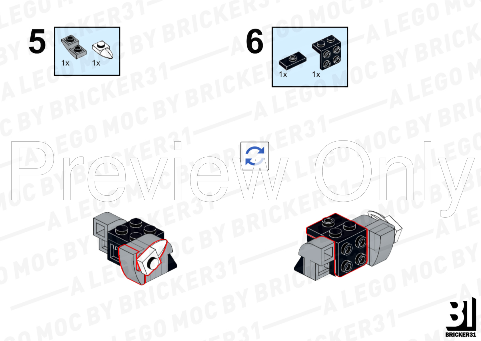 LEGO MOC MOC - Brickheadz RAVAGE by Bricker31 | Rebrickable - Build ...