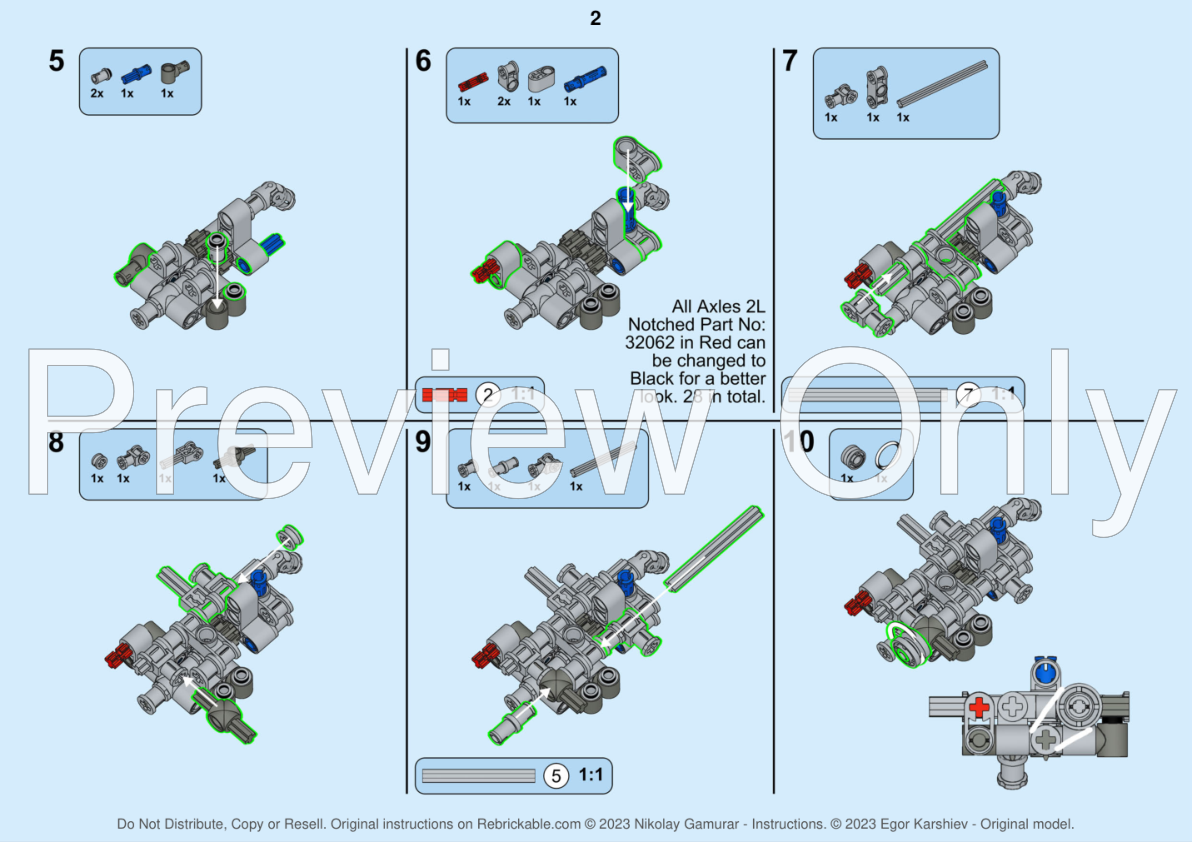 LEGO MOC MECHANICAL CHASSIS for Toyota Hilux by RM8 LEGO Garage ...