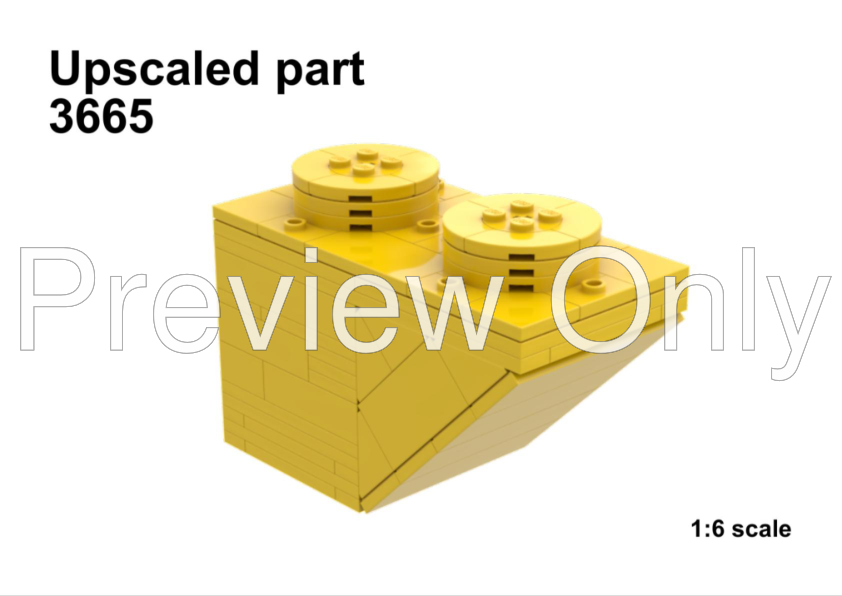 LEGO MOC Upscaled Inverted Slope 1x2 by wimykema | Rebrickable - Build ...