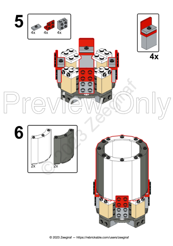 LEGO MOC Saturn MLV with nuclear upper stage by zeegiraf
