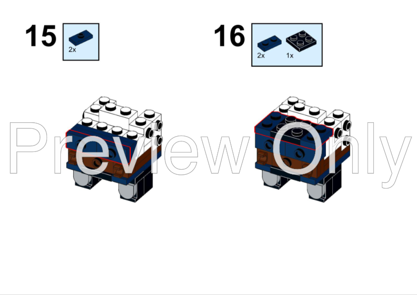 LEGO MOC Ahsoka Tano brickheadz by FMbricks Rebrickable Build with LEGO