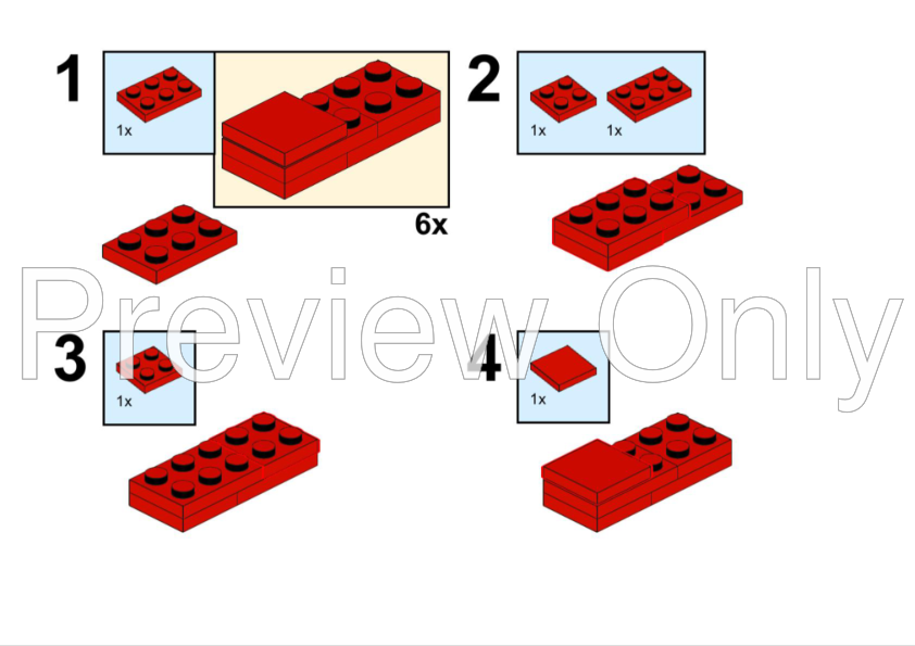 LEGO MOC Buildable Braille Bricks with Sticker Sheet by ZTBricks