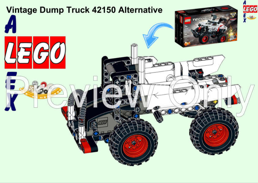LEGO MOC-160420 Vintage Dump Truck 42150 Alternative by ErikGS