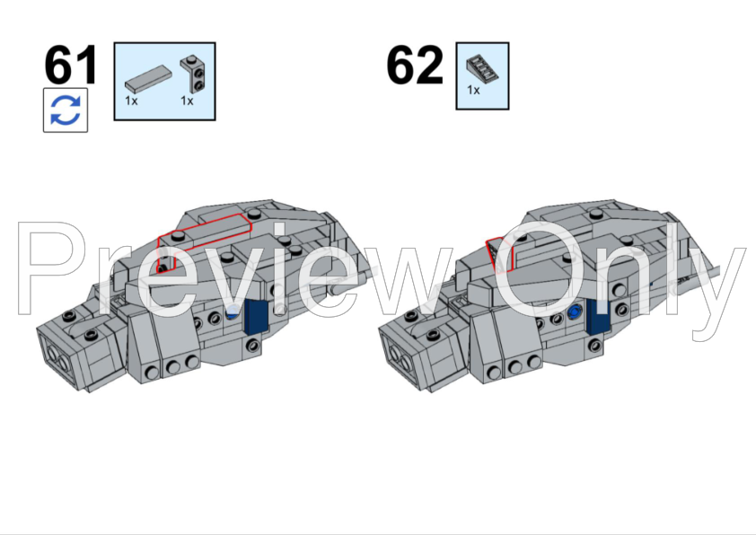 572PCS HMP Droid Gunship Space War MOC Building Block Bricks