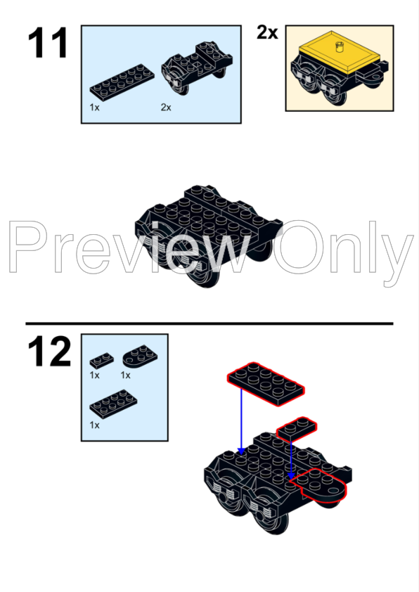 LEGO MOC Additional Cars for 102541 Winter Holiday Train by