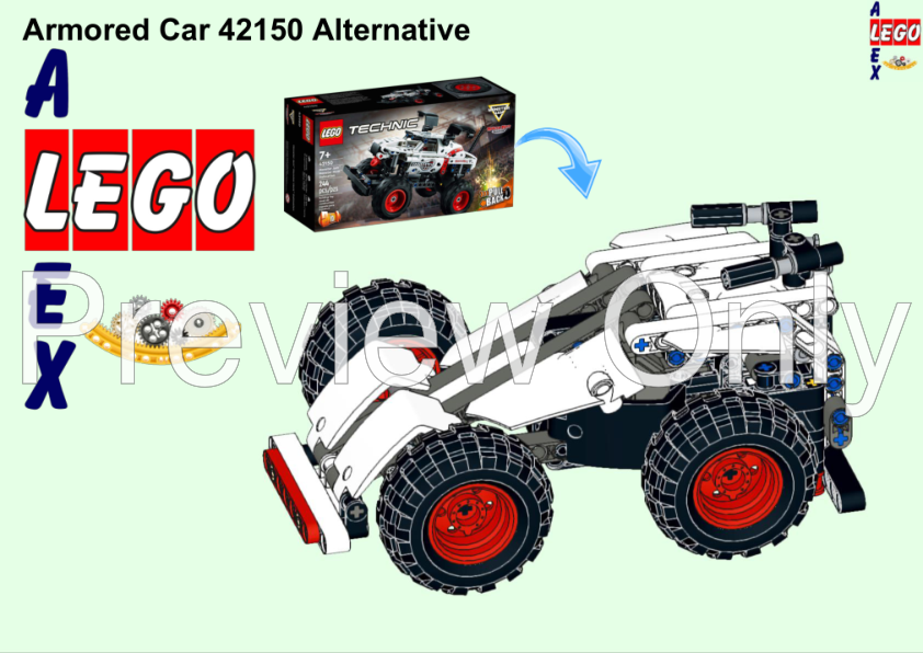 LEGO MOC Armored Car 42150 Alternative by ErikGS | Rebrickable