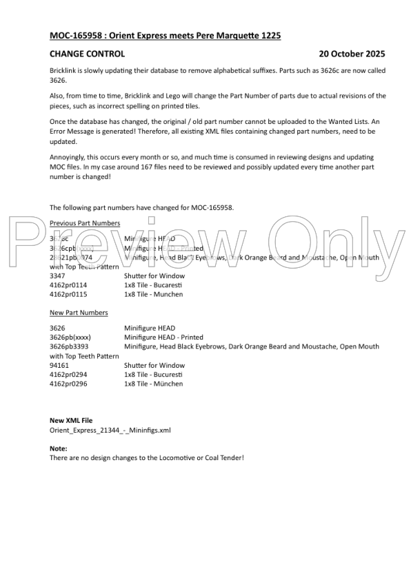 LEGO MOC Orient Express meets Pere Marquette 1225 by