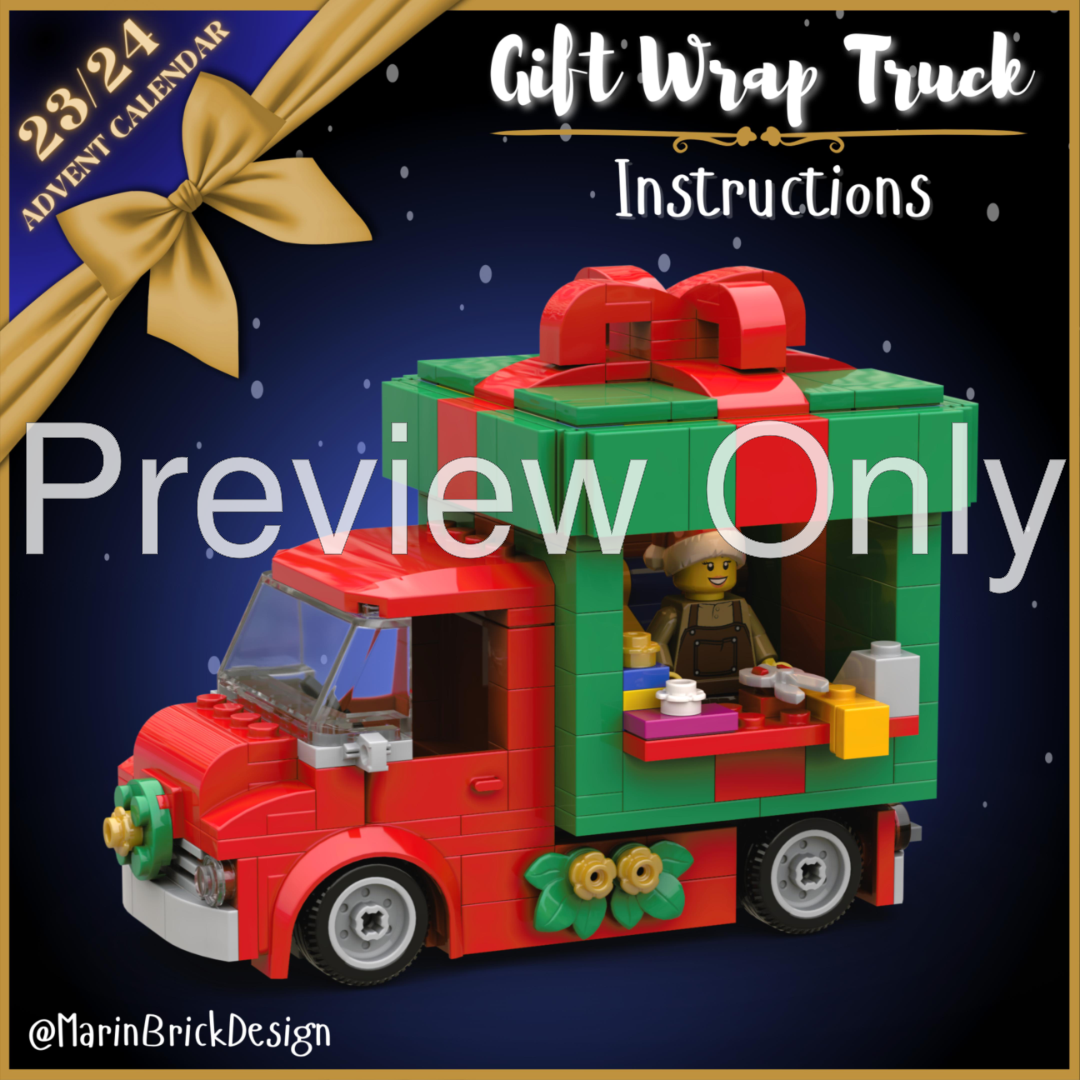 LEGO MOC Lego Christmas Gift Wrap Truck Moc Lego Winter Village MOC