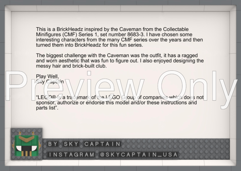 LEGO MOC-169608 Caveman by SkyCaptain | Rebrickable - Build with LEGO
