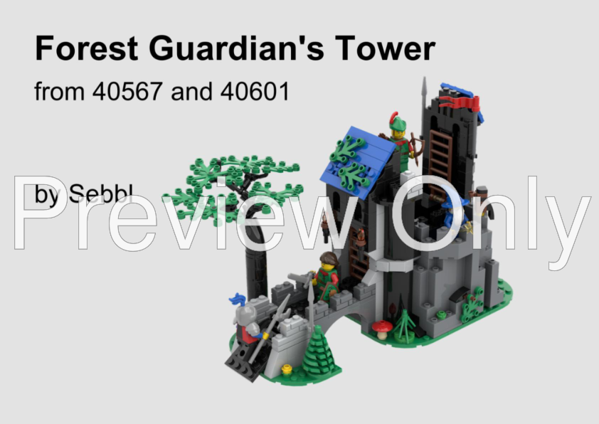 LEGO MOC 40567+40601: Forest Tower (+Wolfpack Tower) by