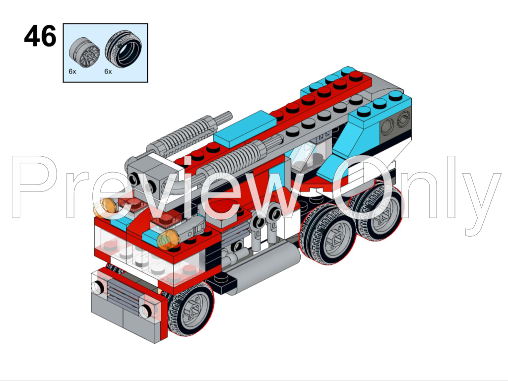 LEGO MOC 31146 Fire Truck by PeterSzabo Rebrickable Build with