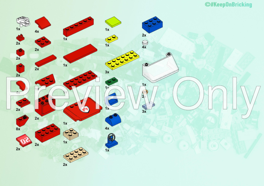 LEGO MOC-170712 60412 Airport Fire Truck by Keep On Bricking
